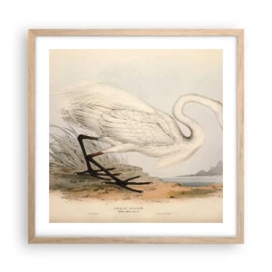 Póster en marco roble claro - Dama de los juncos - 50x50 cm