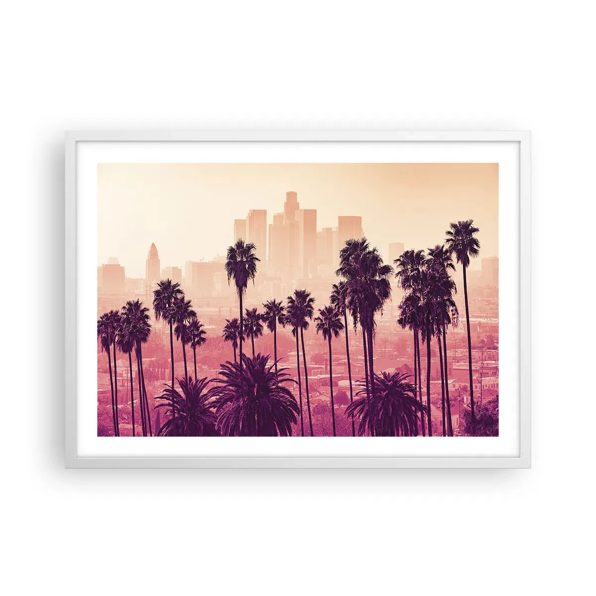 Póster en marco blanco - El paisaje de California - 70x50 cm