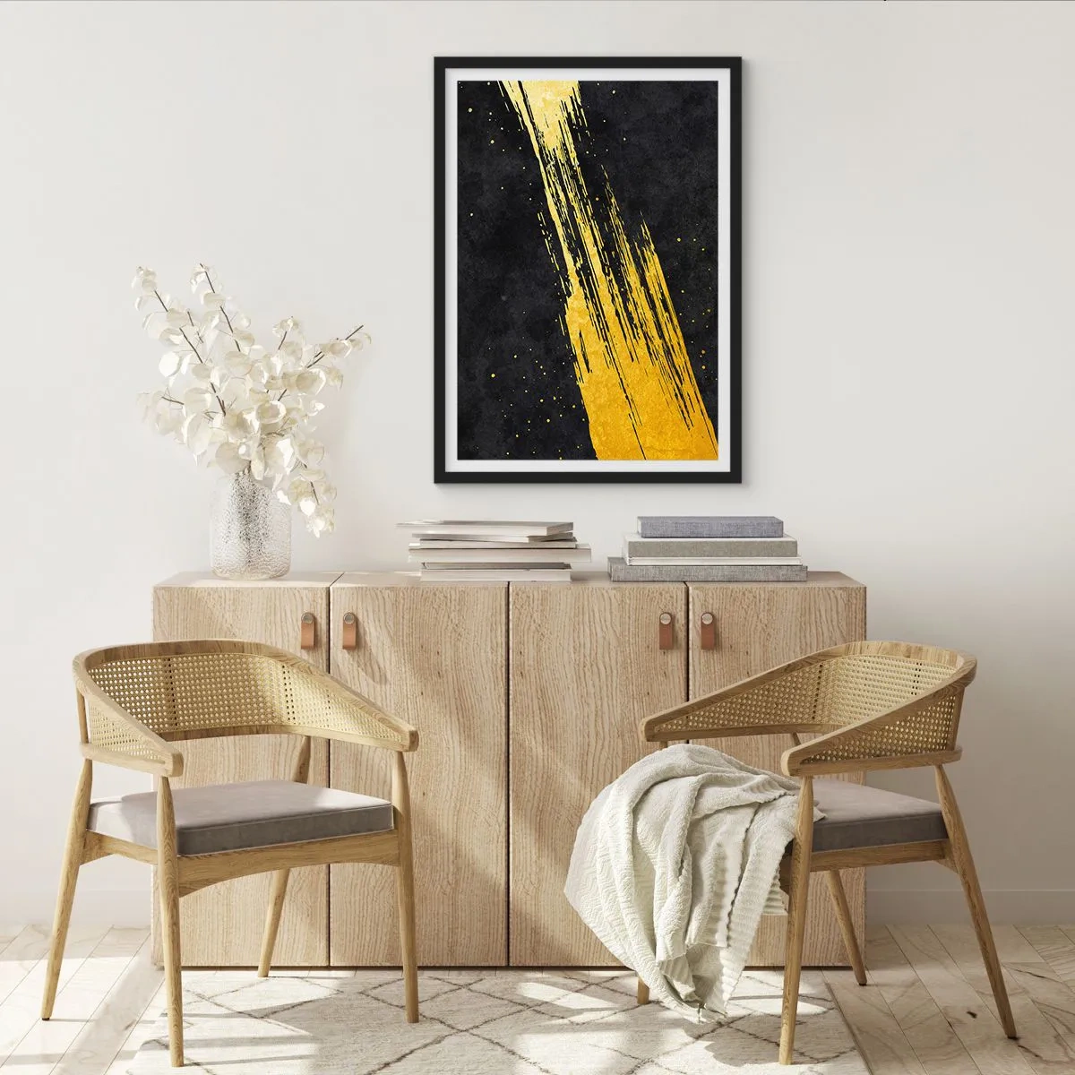 Póster en marco negro - Saltar al hiperespacio - 70x100 cm