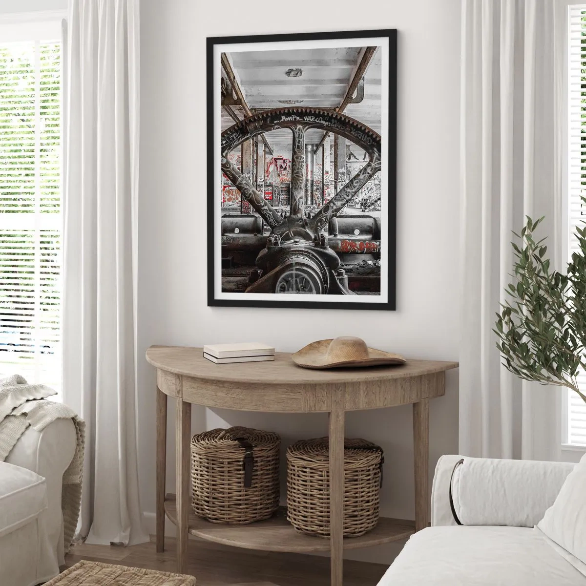 Póster en marco negro - La vida secreta de una fábrica - 30x40 cm