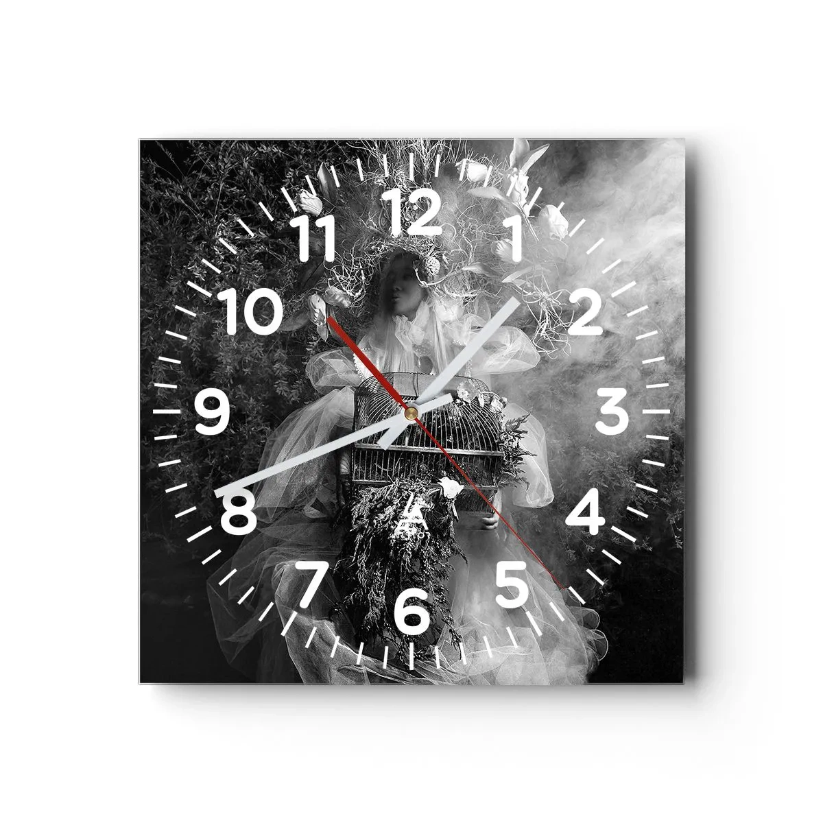 Reloj de pared - Reloj de vidrio - La madre misma - La naturaleza - 30x30 cm