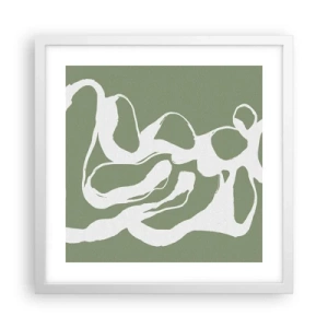 Póster en marco blanco - La llamada del espacio - 40x40 cm