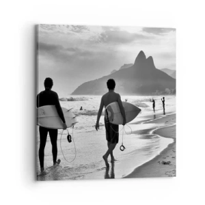 Cuadro sobre lienzo - Impresión de Imagen - Samba para una ola - 70x70 cm