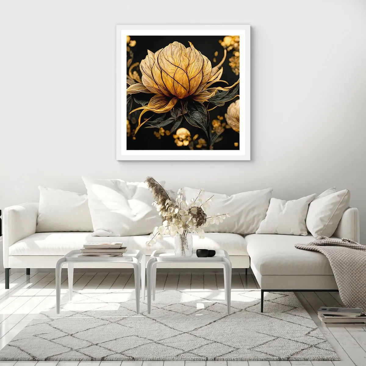 Póster en marco blanco - Sutil fragilidad - 30x30 cm