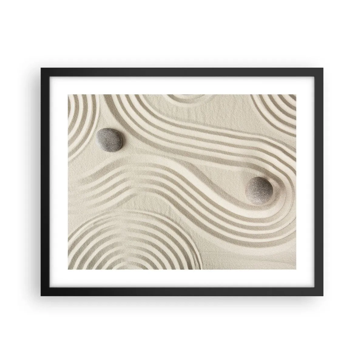 Póster en marco negro - Un toque de calidez - 50x40 cm