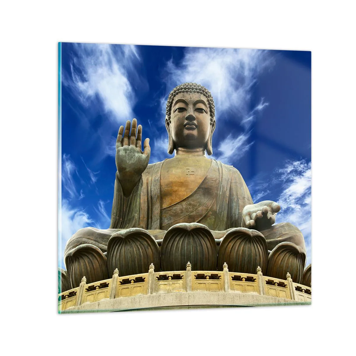 Cuadro sobre vidrio - Impresiones sobre Vidrio - Vivir sin miedo - 50x50 cm