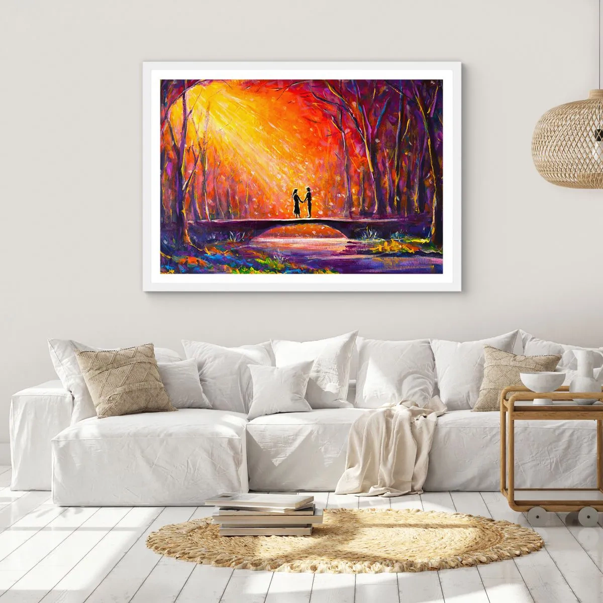 Póster en marco blanco - El cielo también los ama - 70x50 cm