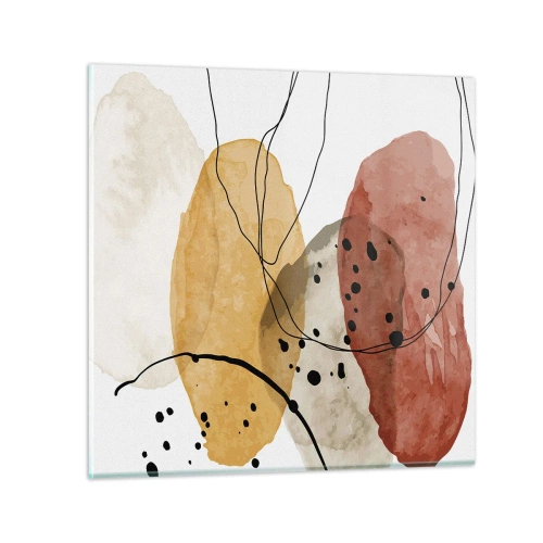 Cuadro sobre vidrio - Impresiones sobre Vidrio - Líneas y transparencias - 60x60 cm