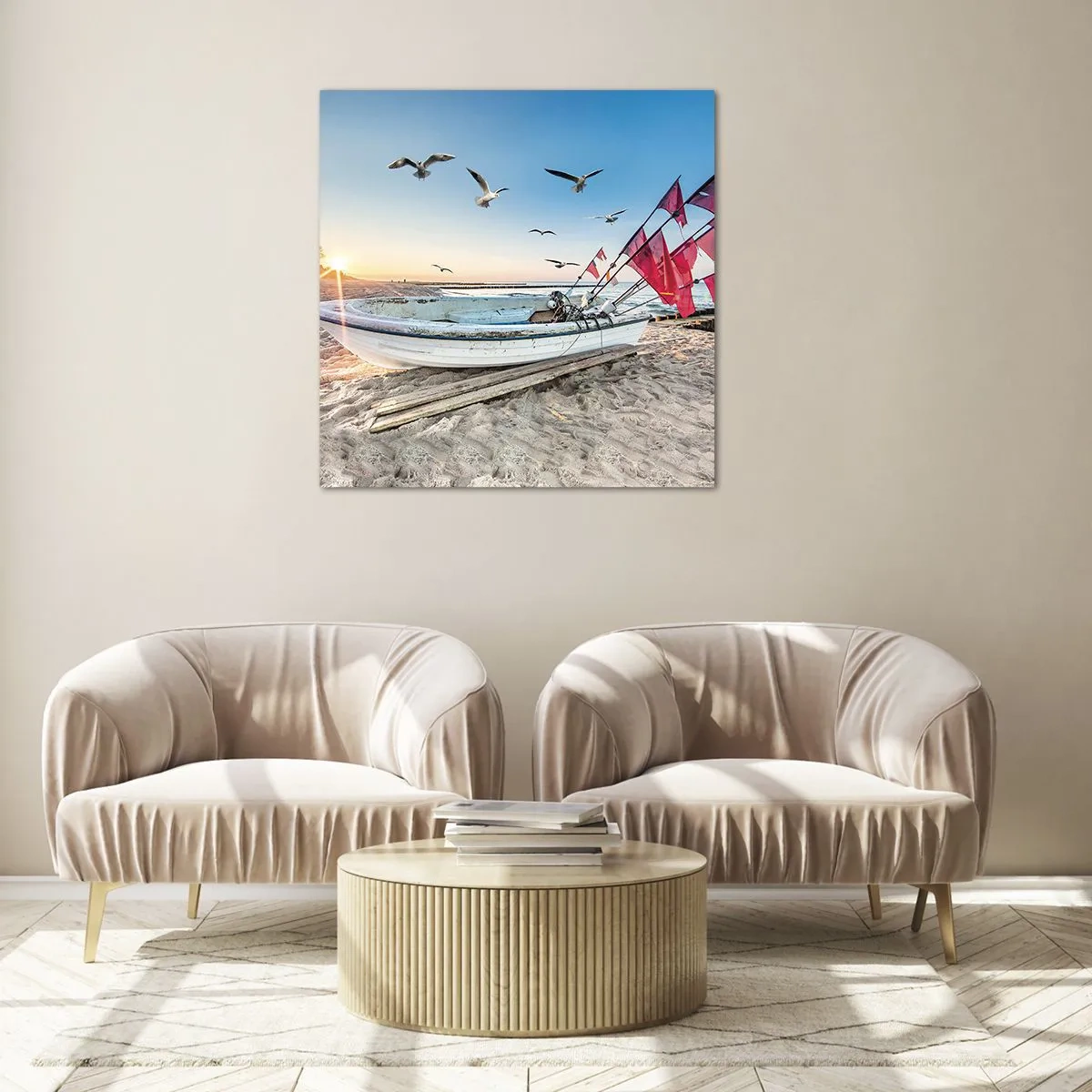 Cuadro sobre vidrio - Impresiones sobre Vidrio - Un merecido descanso - 70x70 cm