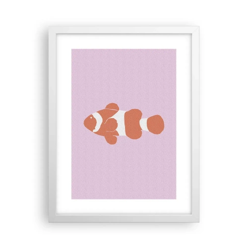 Póster en marco blanco - Tratando de recordar el camino - 30x40 cm