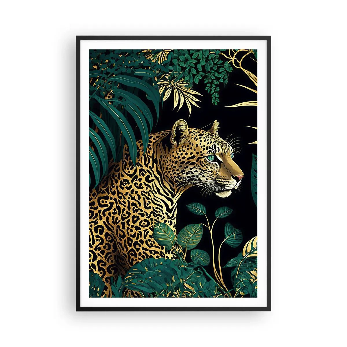 Póster en marco negro - El anfitrión en la jungla - 70x100 cm