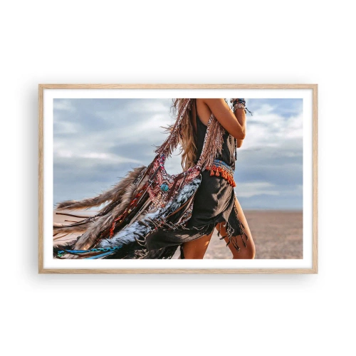 Póster en marco roble claro - La chamana - 91x61 cm