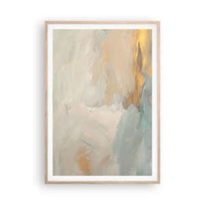 Póster en marco roble claro - Abstracción - una tierra de dulzura - 70x100 cm