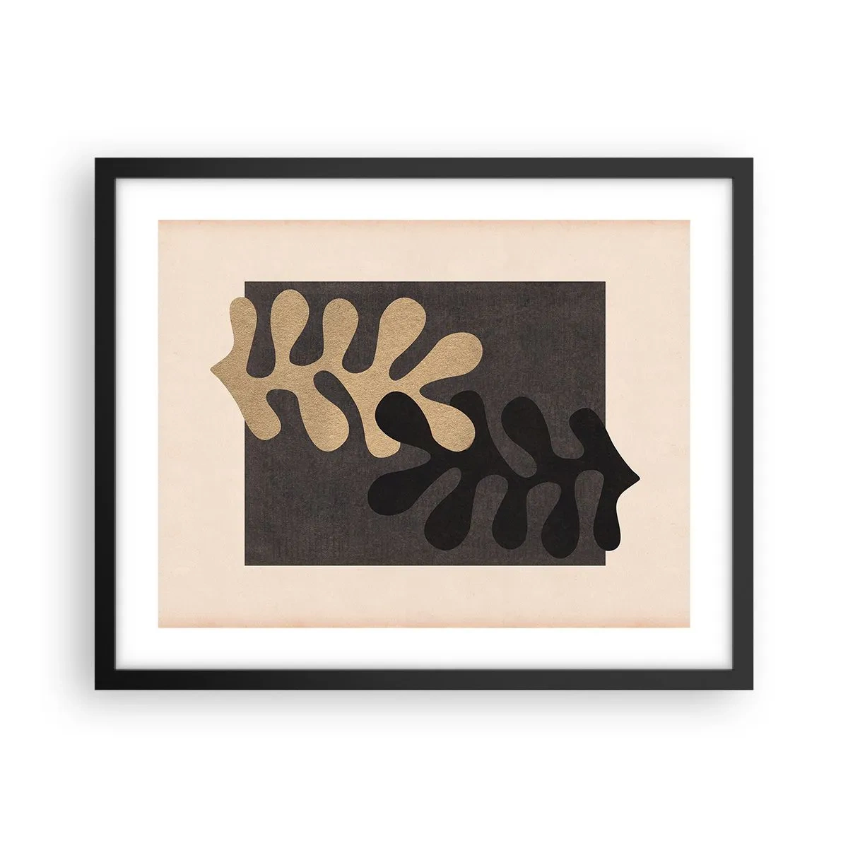 Póster en marco negro - Ausencia y complemento - 50x40 cm