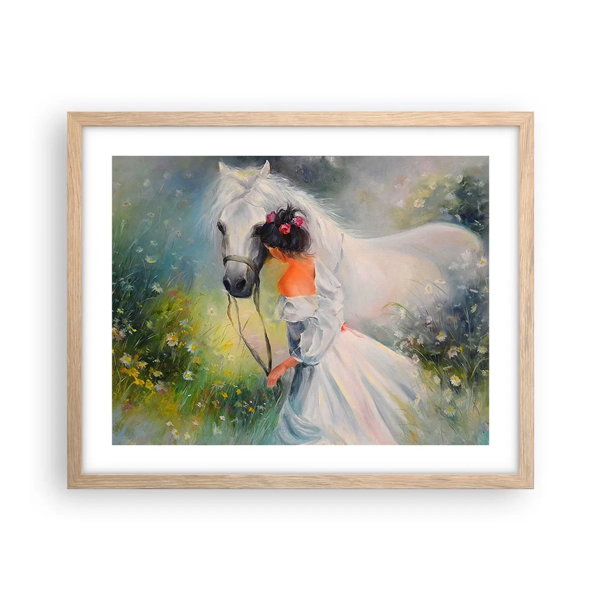 Póster en marco roble claro - Como si de un hermoso sueño se tratara - 50x40 cm