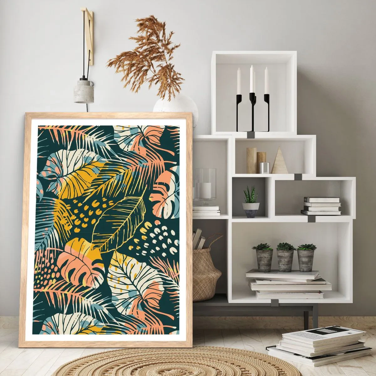 Póster en marco roble claro - Una frondosa fantasía - 30x40 cm