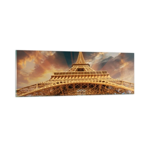 Cuadro sobre vidrio - Impresiones sobre Vidrio - Mientras la humanidad alcanza el cielo - 90x30 cm