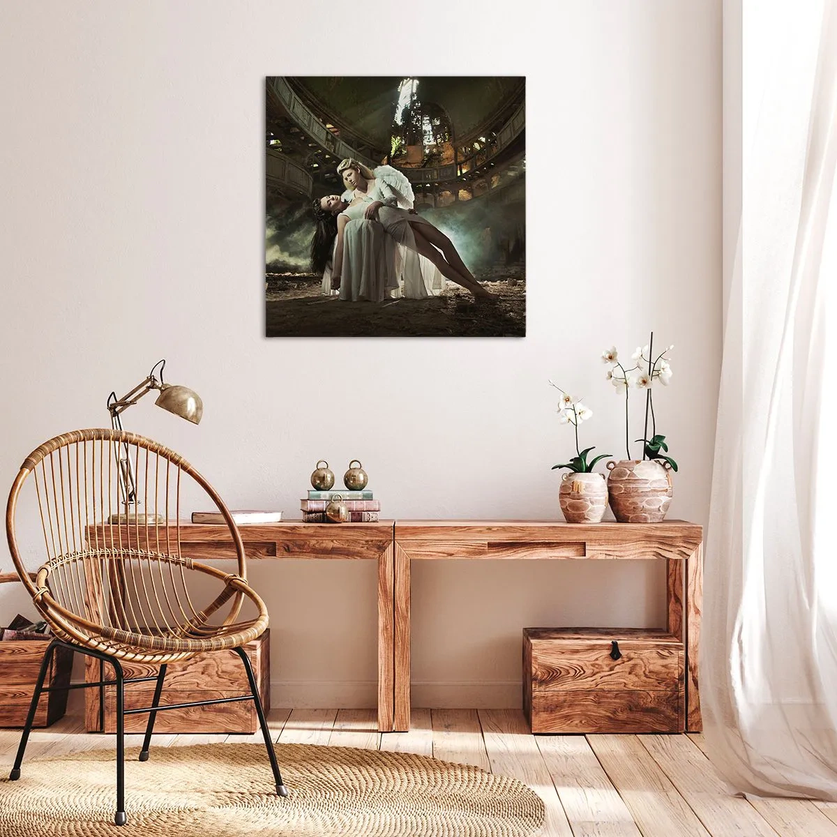 Cuadro sobre lienzo - Impresión de Imagen - El espíritu del viejo teatro - 30x30 cm