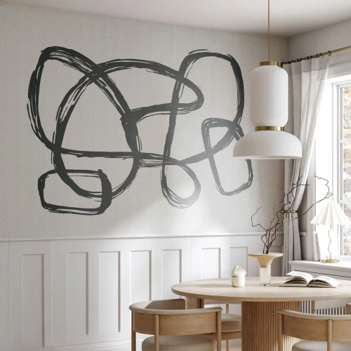 Fotomural Premium Canvas - Abstracción en bucle - bohemia, Pedazo, minimalista - 500x350 cm