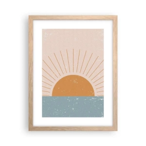 Póster en marco roble claro - La maravilla de cada día - 30x40 cm