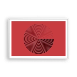 Póster en marco blanco - Movimiento circular - 91x61 cm