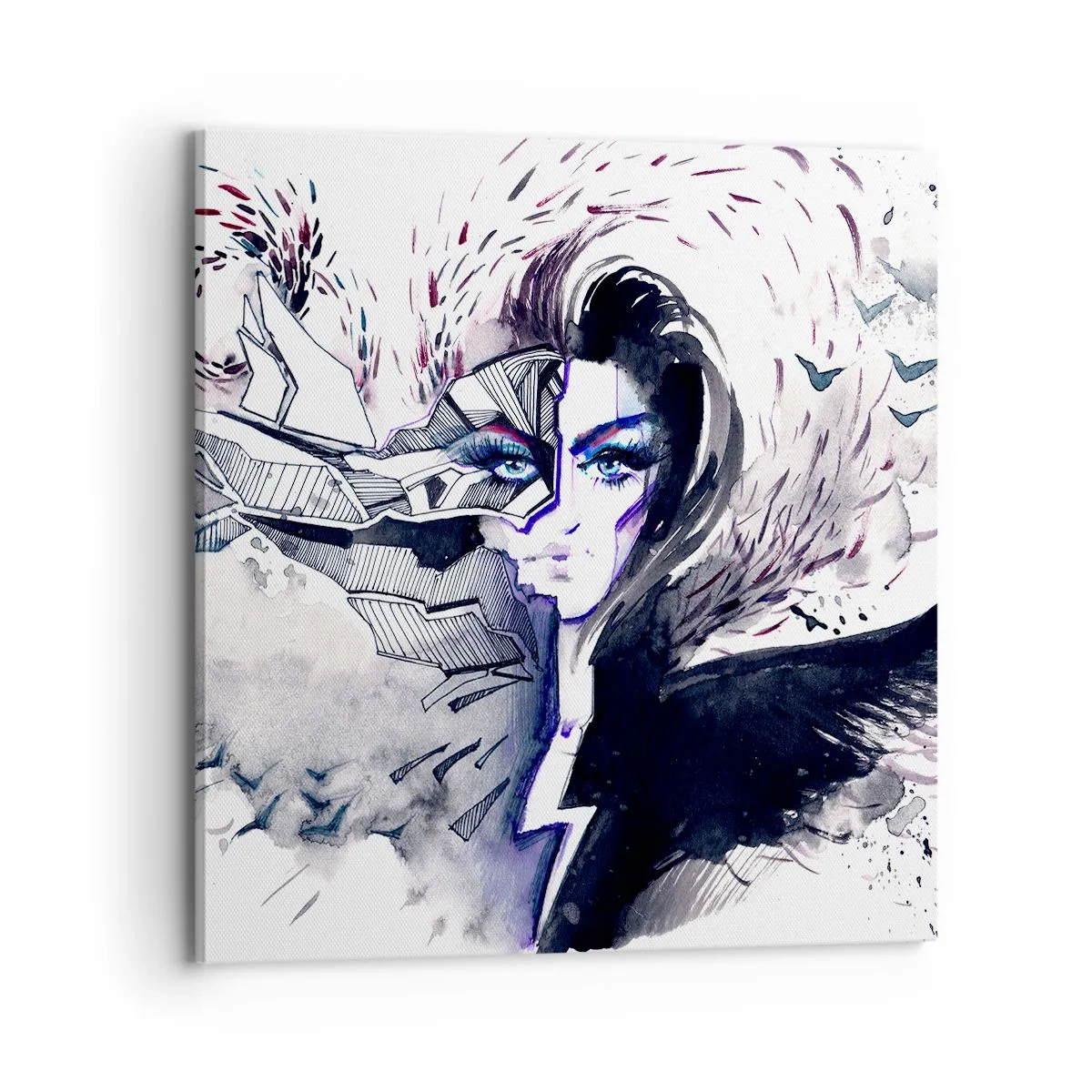 Cuadro sobre lienzo - Impresión de Imagen - Demoníaca y hermosa - 70x70 cm