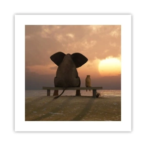 Póster - Es bueno estar en silencio juntos - 40x40 cm