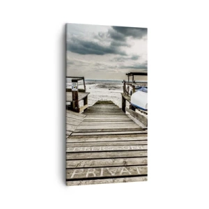 Cuadro sobre lienzo - Impresión de Imagen - La playa del norte - 45x80 cm