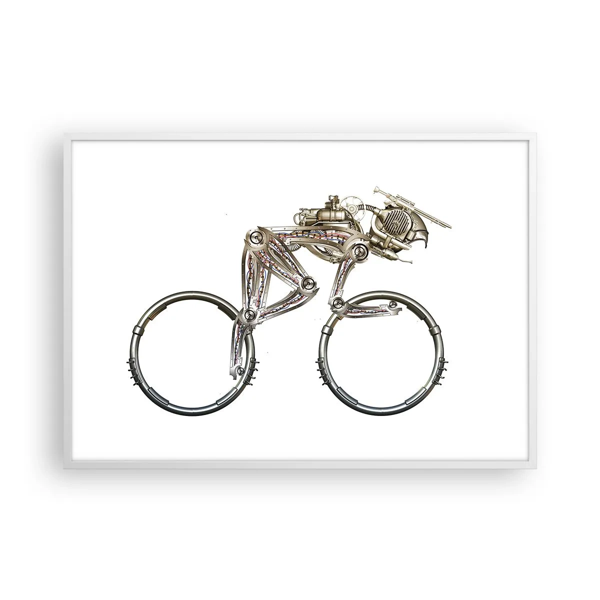Póster en marco blanco - Una magnífica máquina - 100x70 cm