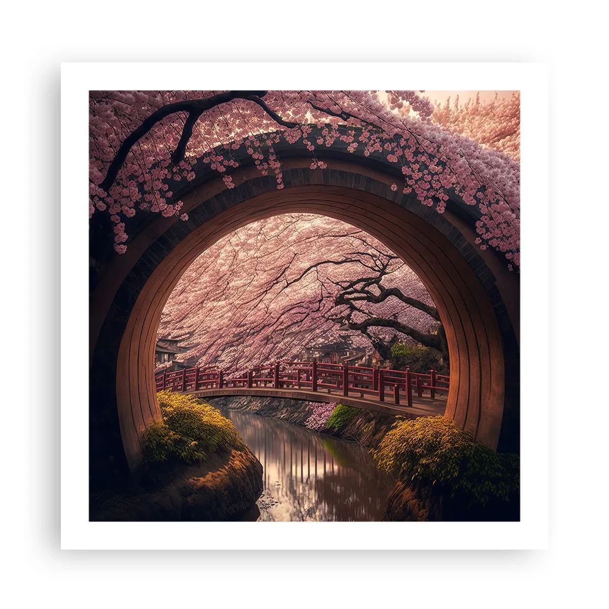 Póster - Primavera japonesa - 60x60 cm