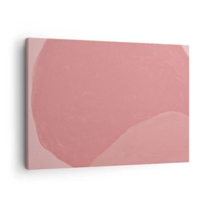 Cuadro sobre lienzo - Impresión de Imagen - Abstracción delicada en tonos rosa, formas orgánicas y minimalismo. - 70x50cm - Composición orgánica en rosa - Decoración de pared moderna para salón y dormitorio ARTTOR