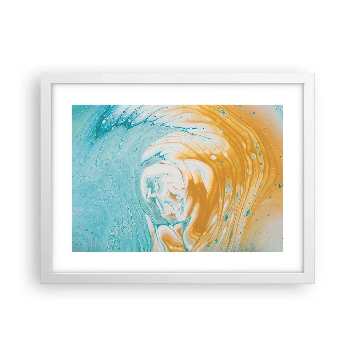 Póster en marco blanco - Remolino pastel - 40x30 cm