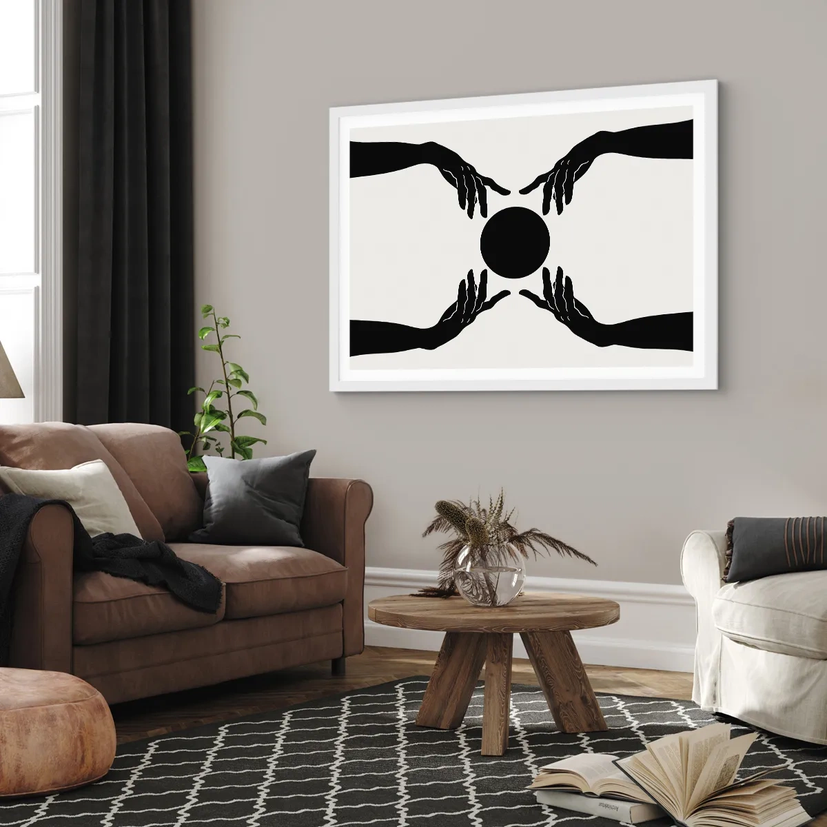 Póster en marco blanco - Una señal secreta - 100x70 cm