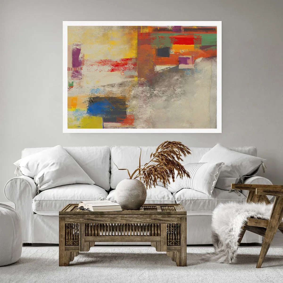Póster - Geometría de color - 50x40 cm