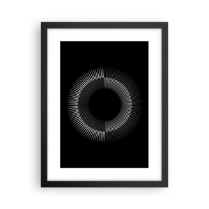Póster en marco negro - Sol negro - 30x40 cm