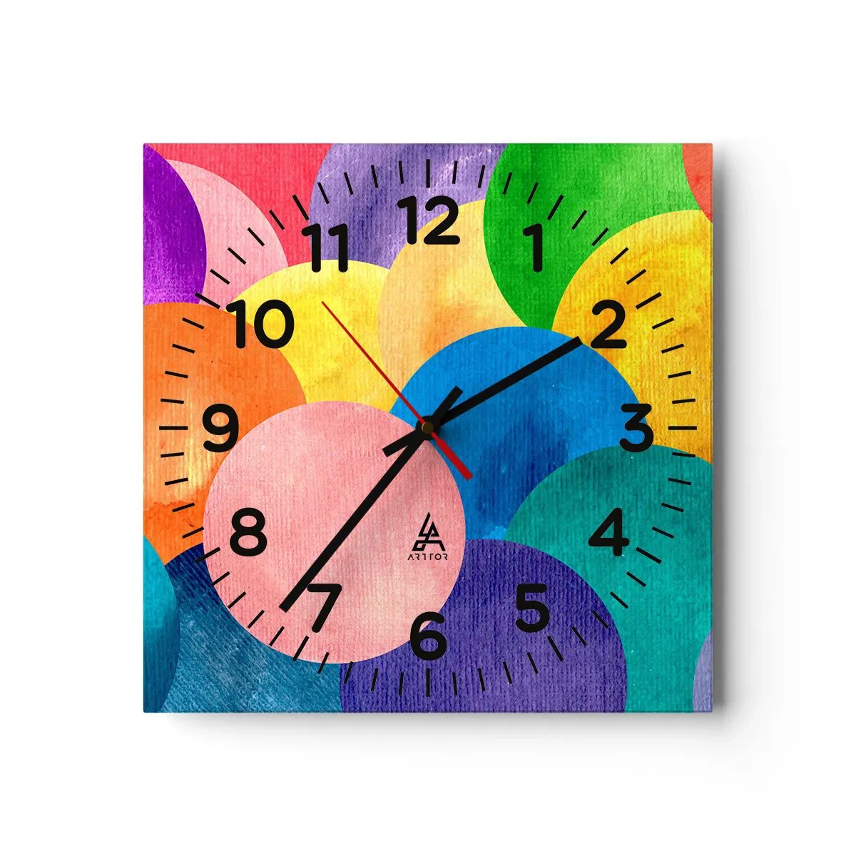 Reloj de pared - Reloj de vidrio - La plenitud original de la vida - 30x30 cm