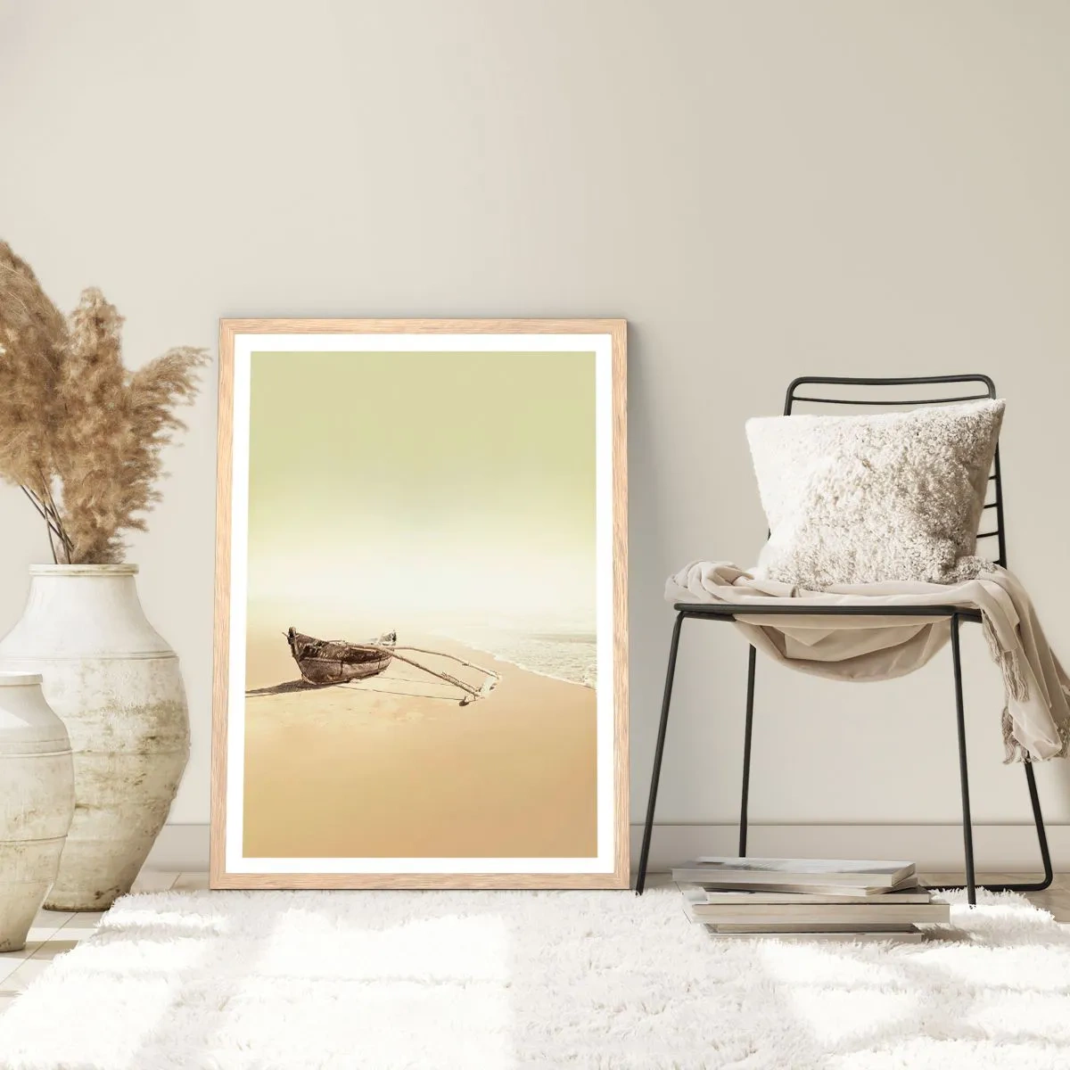 Póster en marco roble claro - Un recuerdo de los mares del sur - 70x100 cm