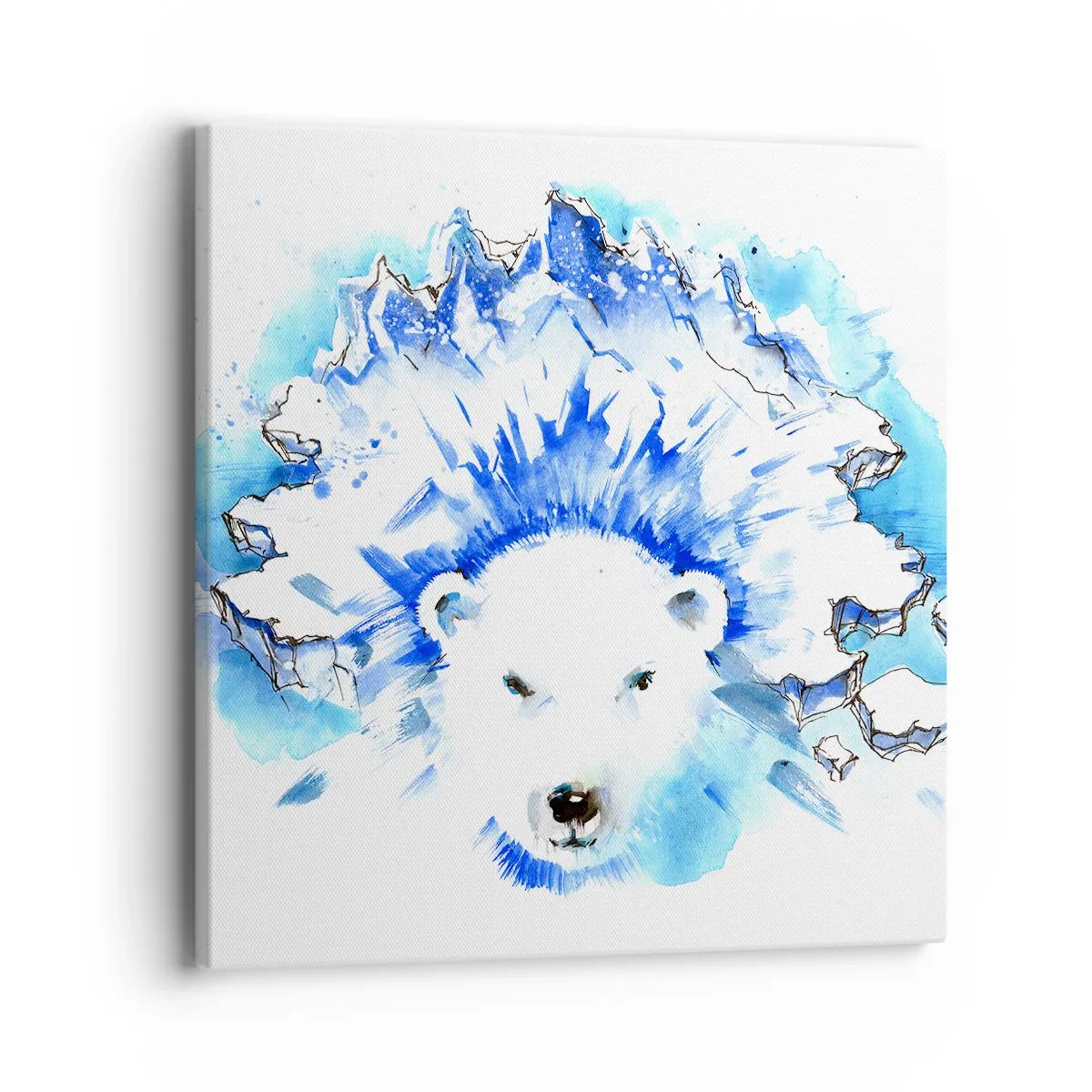 Cuadro sobre lienzo - Impresión de Imagen - El rey del Ártico con una corona de hielo - 40x40 cm