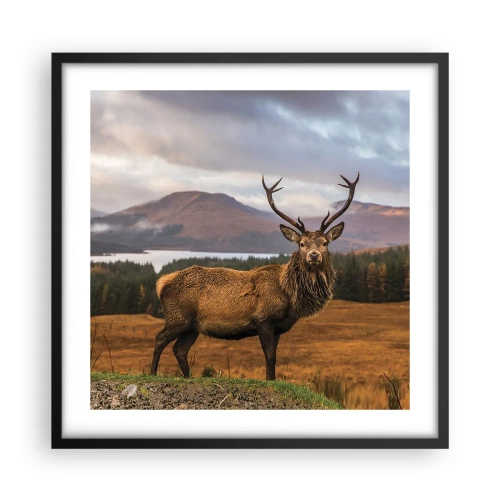 Póster en marco negro - La majestuosidad de la naturaleza - 50x50 cm