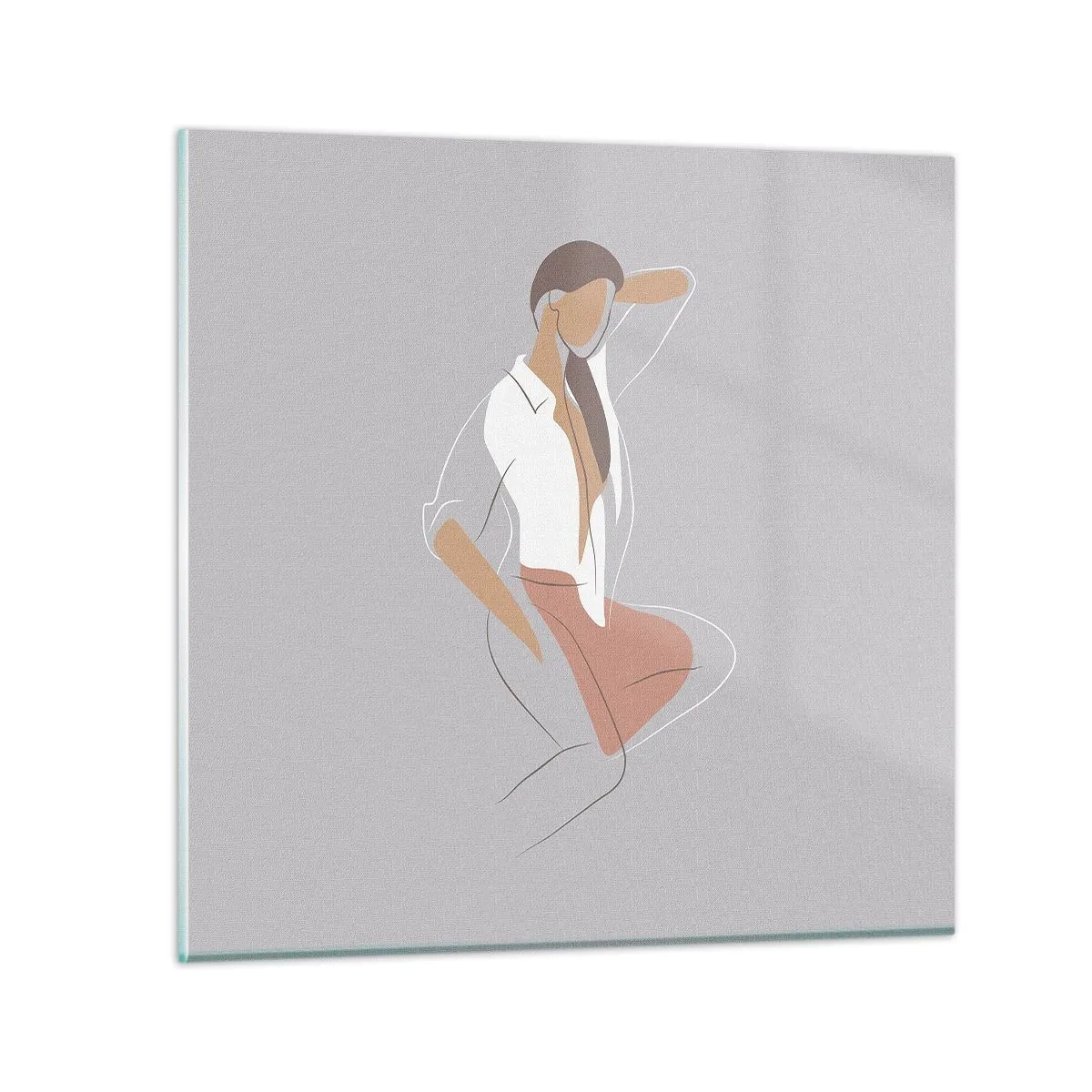 Cuadro sobre vidrio - Impresiones sobre Vidrio - Un esbozo de encanto - 40x40 cm