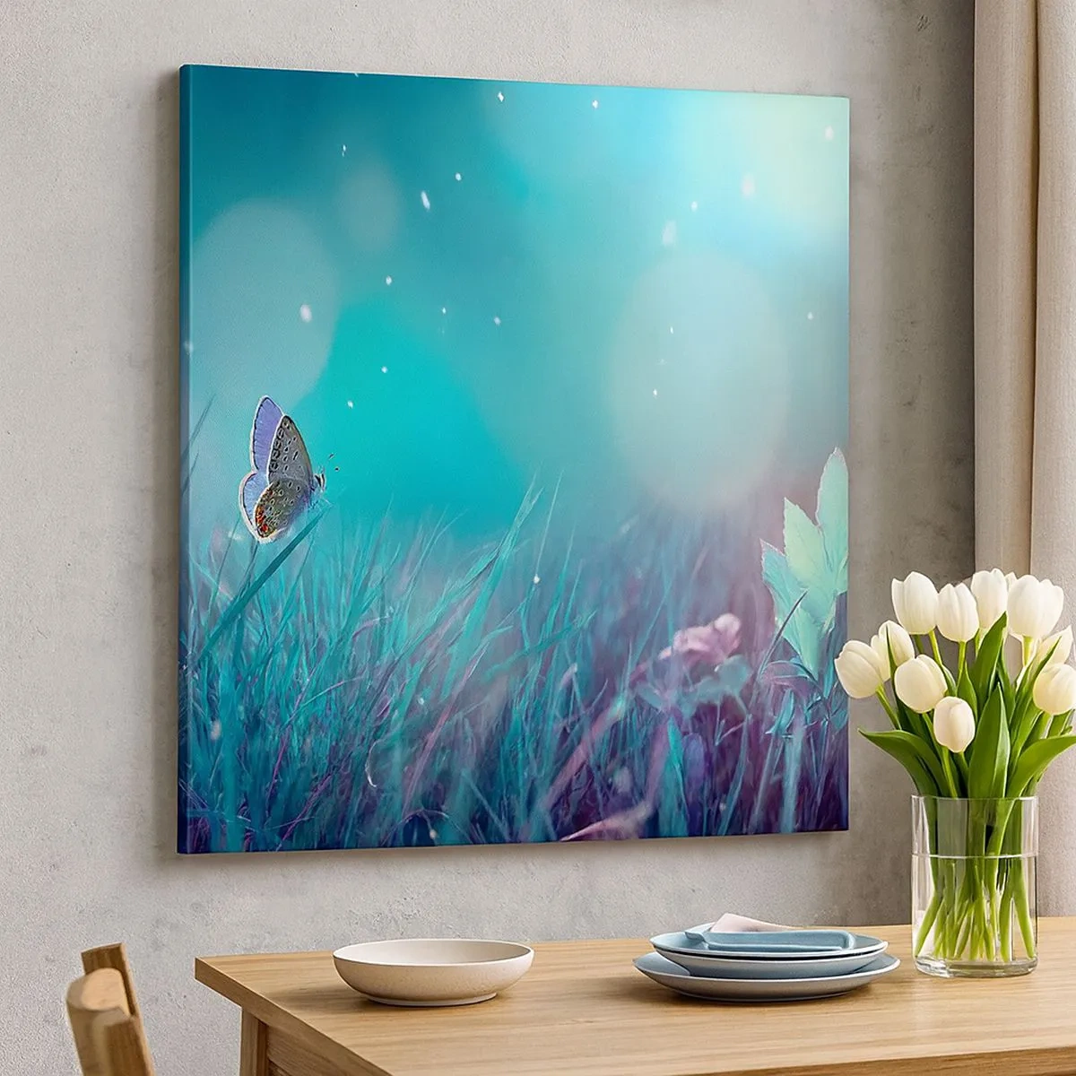 Cuadro sobre lienzo - Impresión de Imagen - La vida secreta de un prado - 30x30 cm