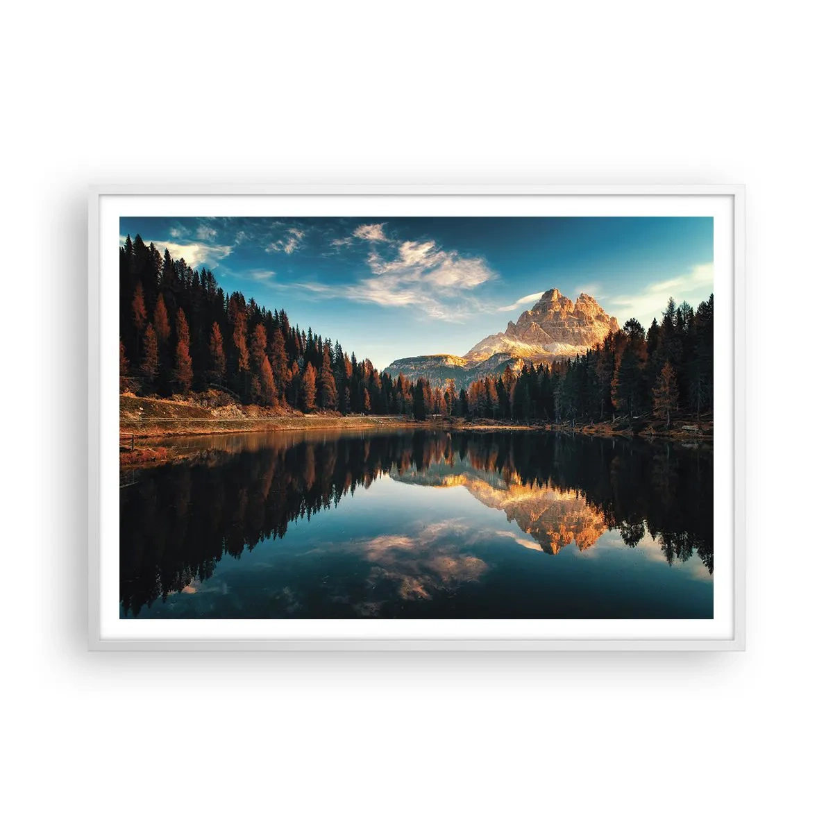 Póster en marco blanco - Paisaje duplicado - 100x70 cm