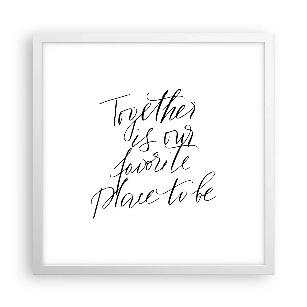 Póster en marco blanco - ¿Tú también lo sientes? - 40x40 cm