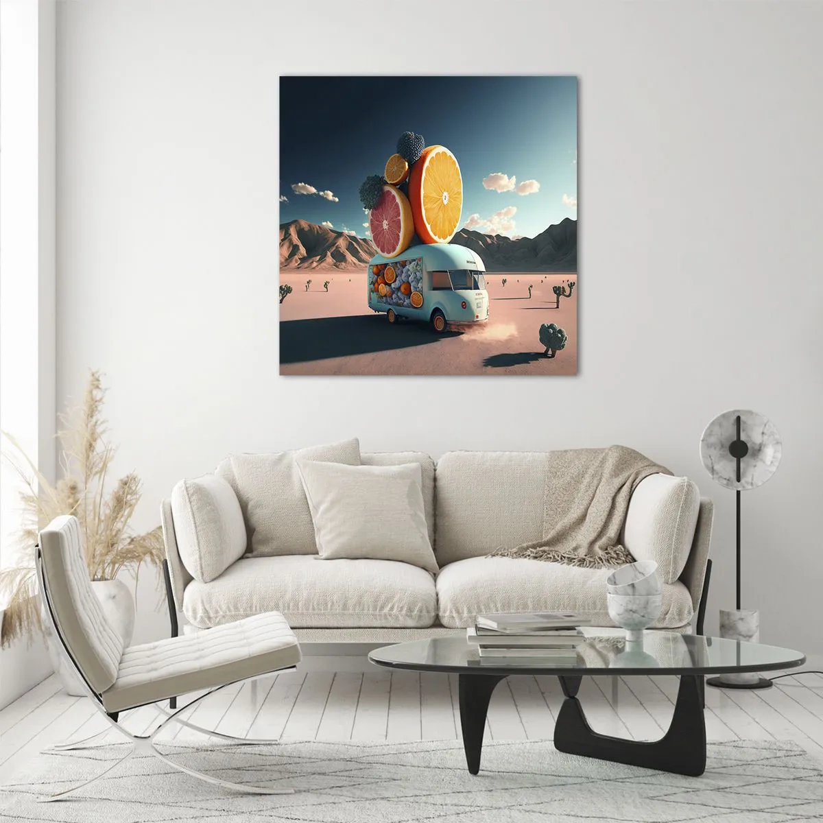 Cuadro sobre vidrio - Impresiones sobre Vidrio - Un sabor a vacaciones - 70x70 cm