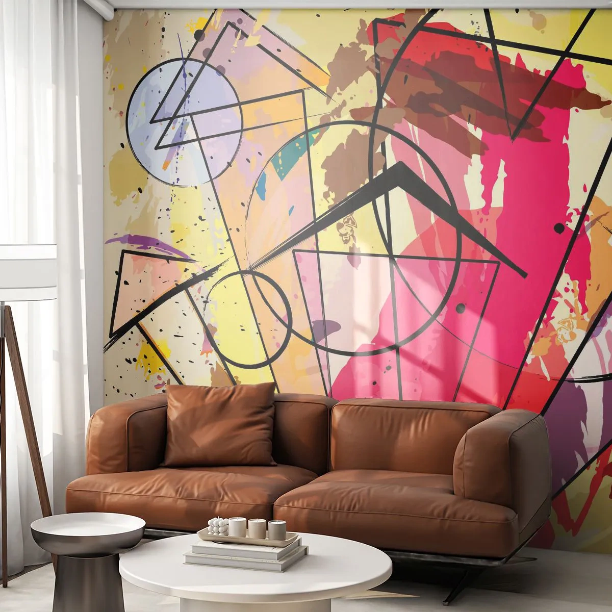 Fotomural Premium Canvas - Explosión - Abstracción, Pedazo, Gráficos - 200x140 cm