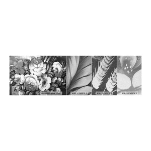 Muestra de fotomural Premium Canvas - Hermoso incluso en el gris - Abstracción, flores, Pedazo - 100x30 cm