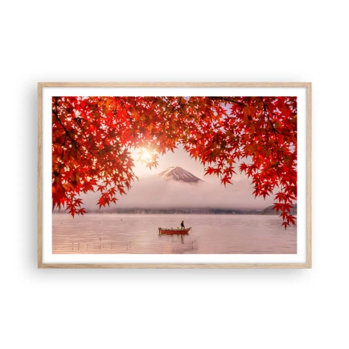 Póster en marco roble claro - Estilo japonés - 91x61 cm