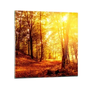 Cuadro sobre vidrio - Impresiones sobre Vidrio - Hacia un claro de oro - 70x70 cm