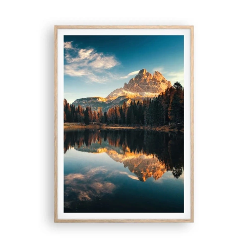 Póster en marco roble claro - Paisaje duplicado - 70x100 cm