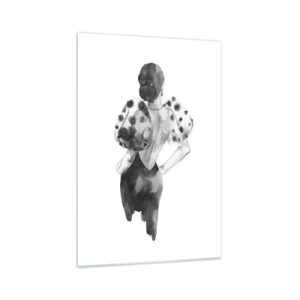 Cuadro sobre vidrio - Impresiones sobre Vidrio - Ilustración minimalista en acuarela de una mujer. - 70x100cm - Pasa justo por aquí - Decoración de pared moderna para salón y dormitorio ARTTOR